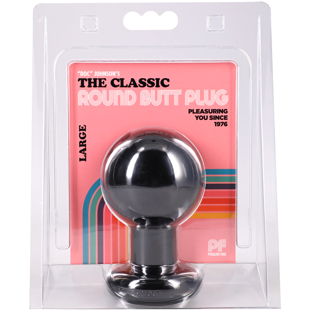The Classic Large Round Butt Plug in Black