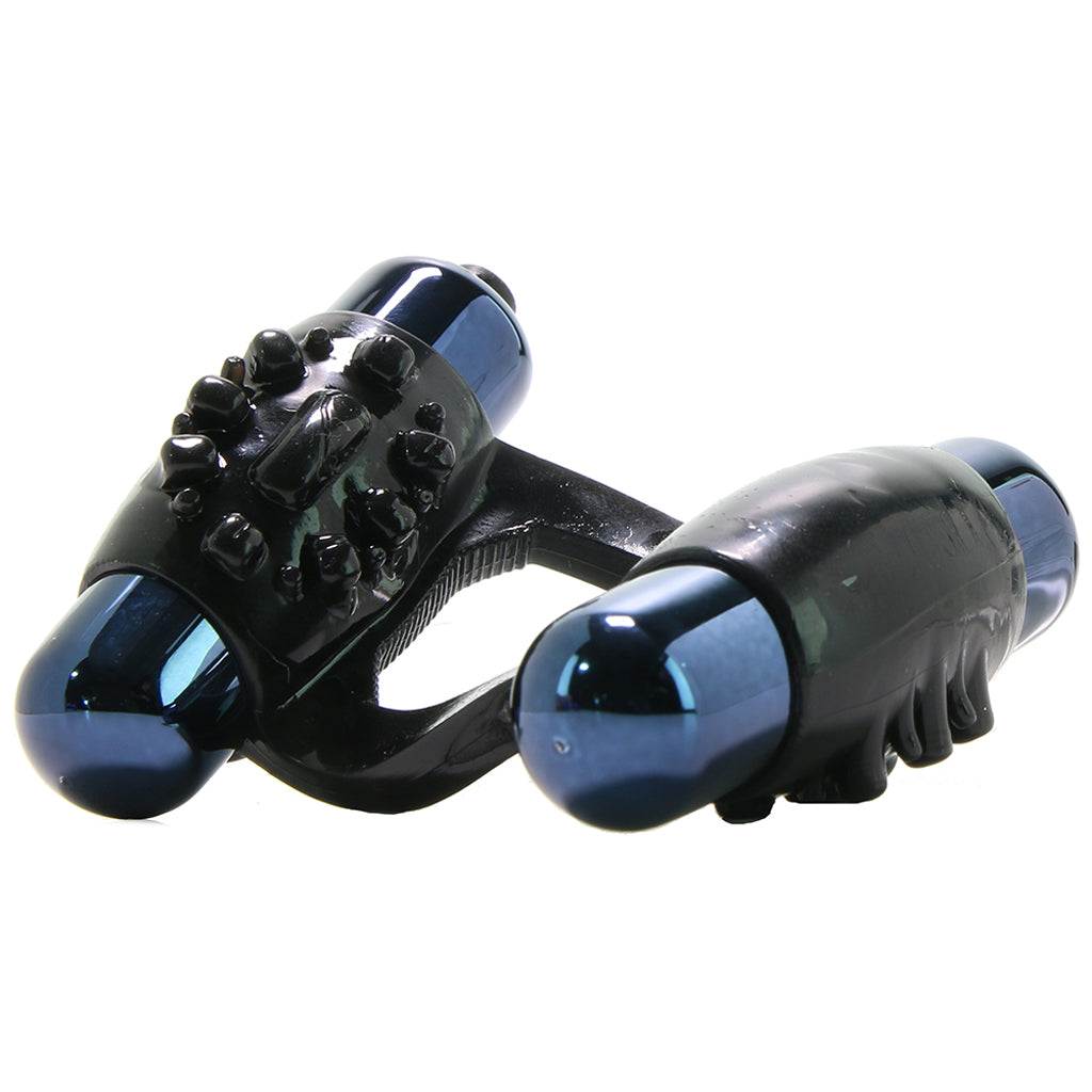 Fantasy C-Ringz Duo-Vibrating Super Ring in Black - Vibrators - HoneyHugs Canada (View 4)