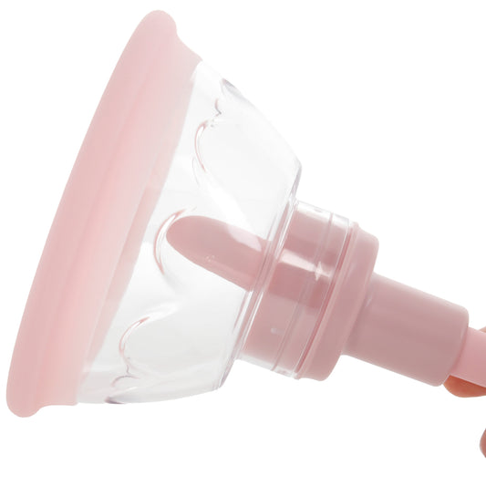 Pumped Vulva & Breast Auto Suction Set with Tongue in Rose