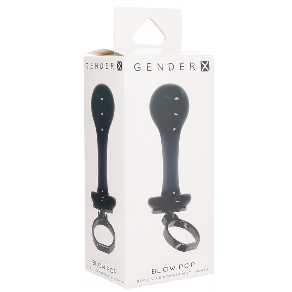 Gender X Blow Pop Glass Plug in Black