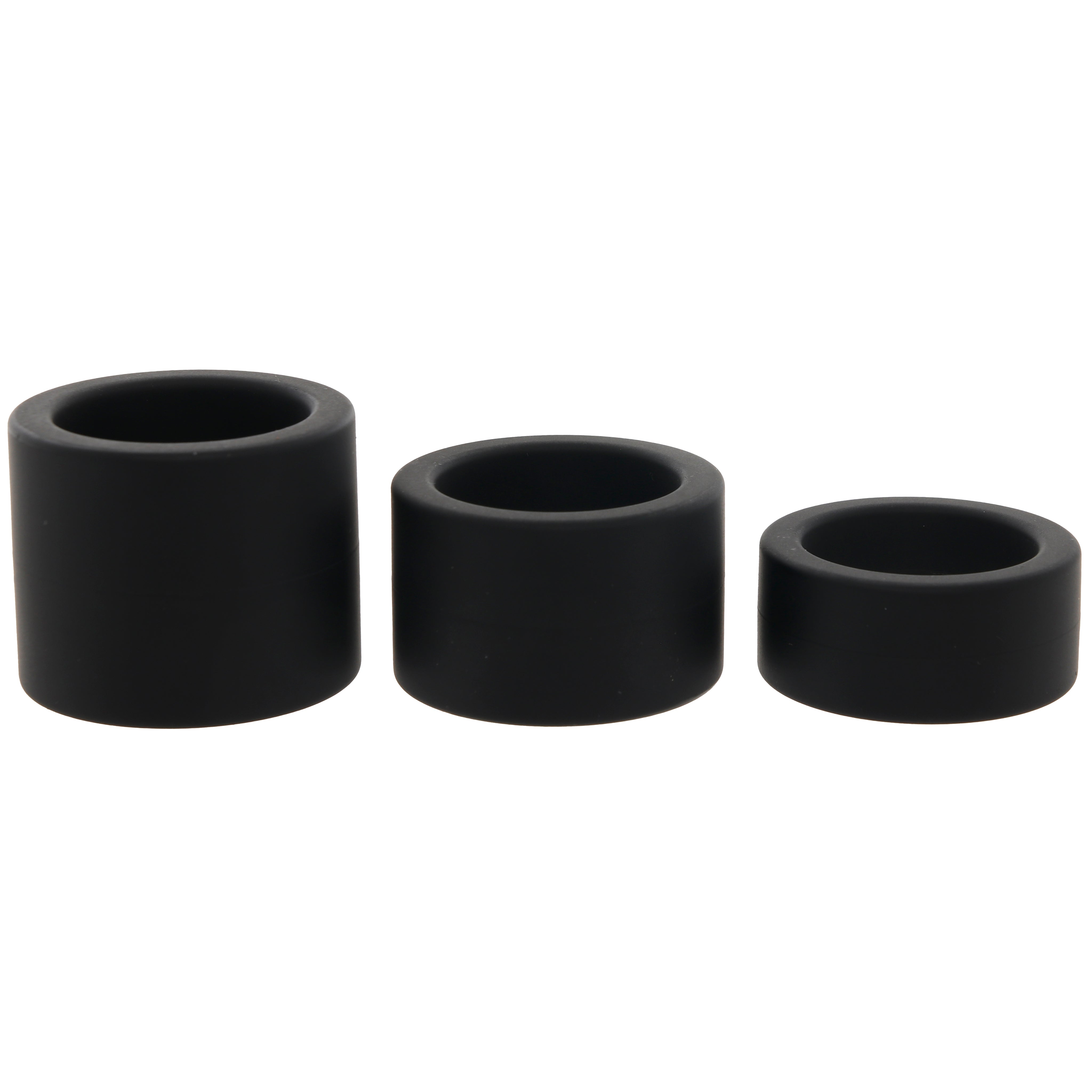Alpha Liquid Silicone Stamina 3 Piece Cock Ring Set