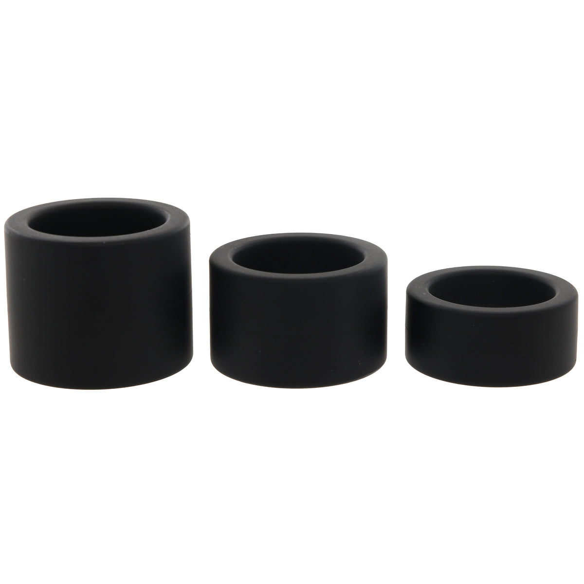Alpha Liquid Silicone Stamina 3 Piece Cock Ring Set
