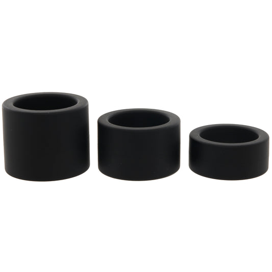 Alpha Liquid Silicone Stamina 3 Piece Cock Ring Set