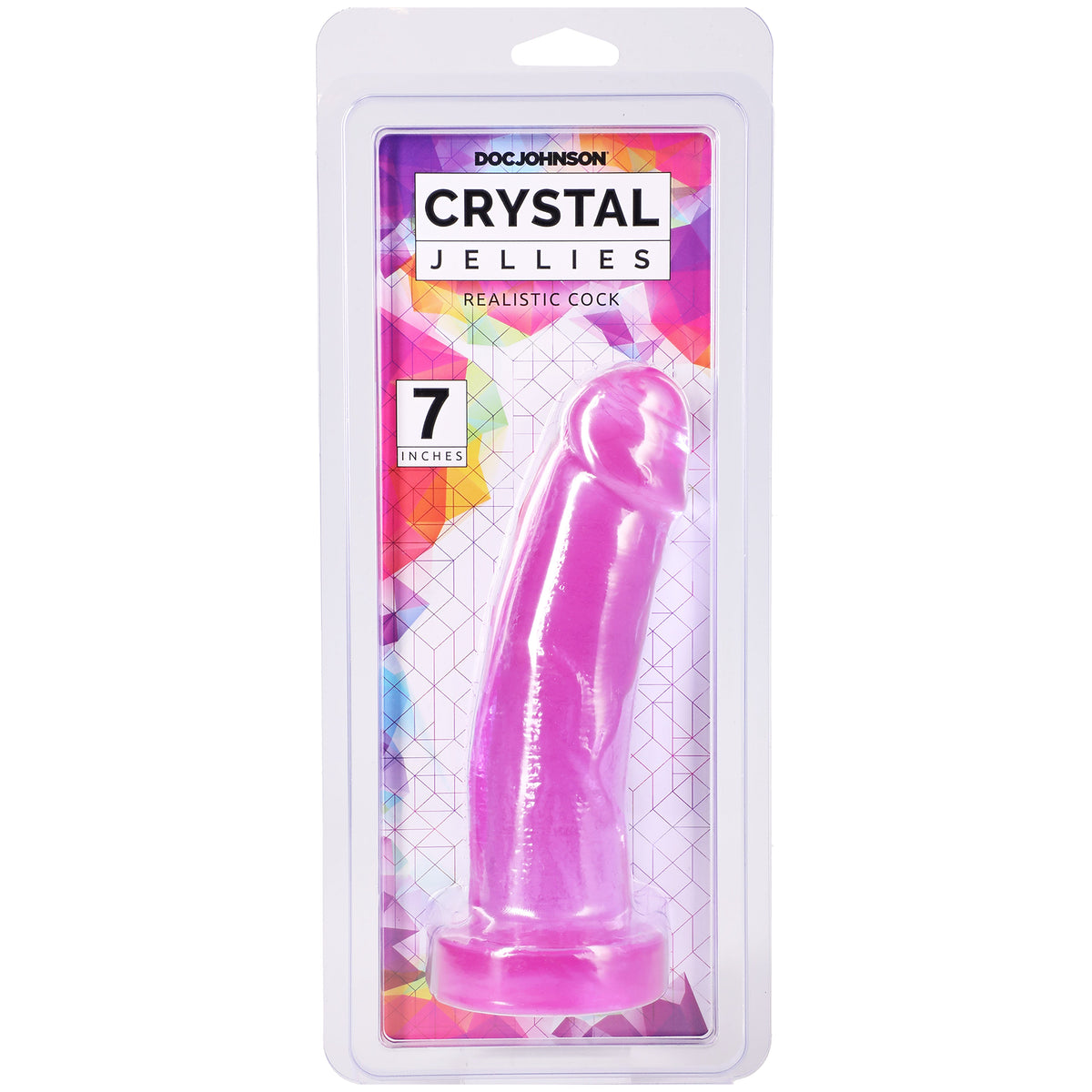 Crystal Jellies 7 Inch Realistic Dildo in Purple