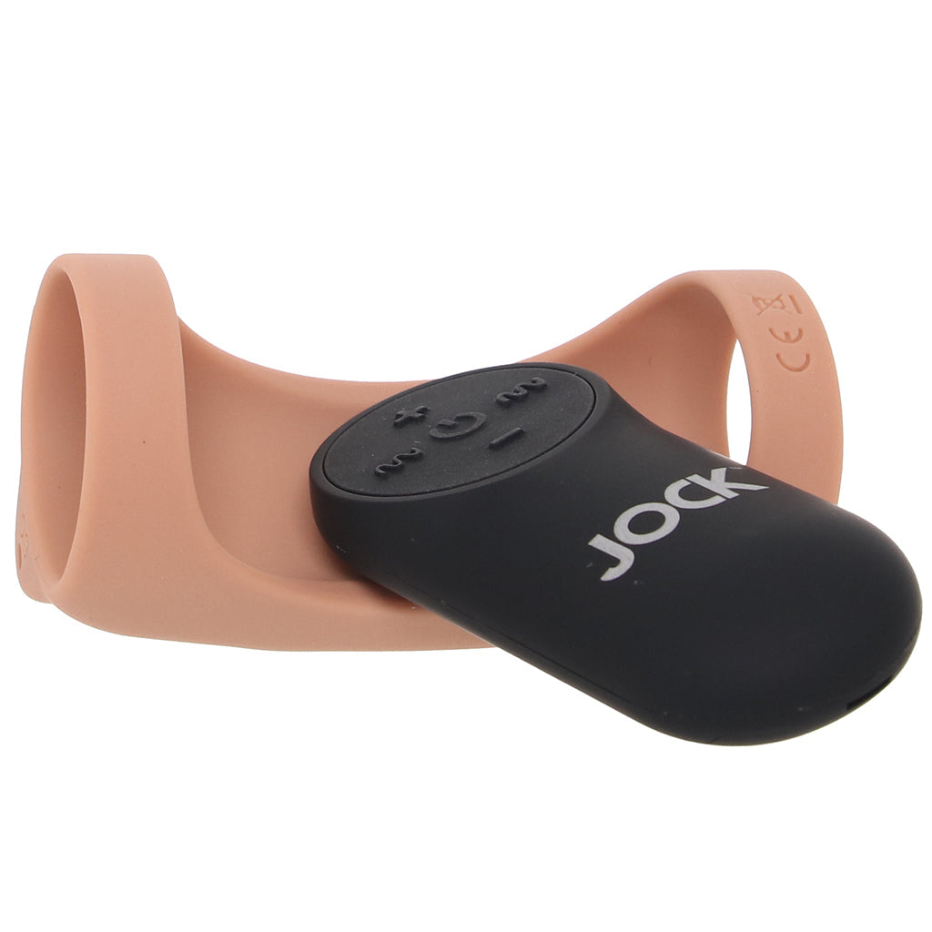 JOCK Jock Vibrating Silicone Penis Sleeve in Tan - Vibrators - HoneyHugs Canada (View 3)