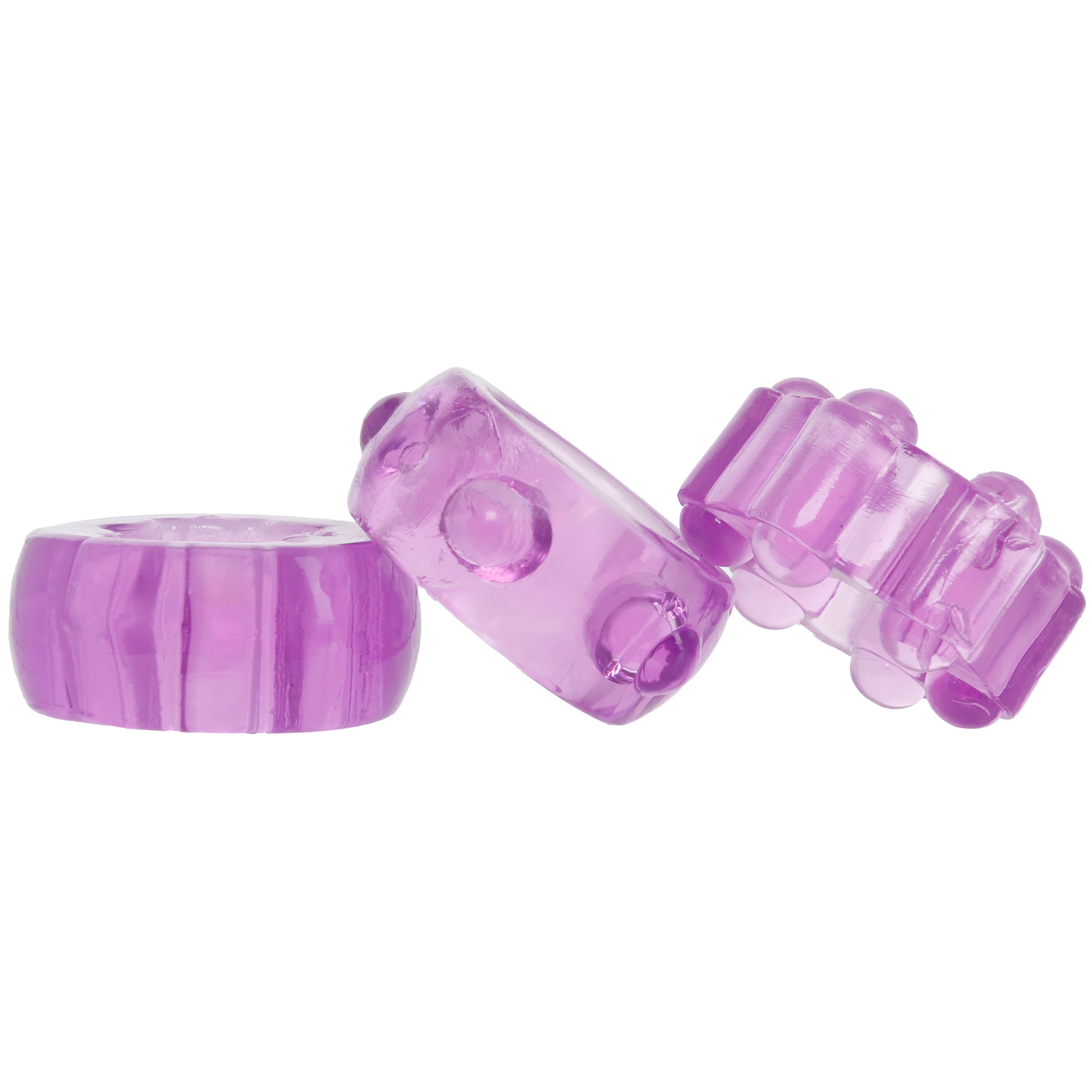 Crystal Jellies Performance Cock Ring Set in Purple