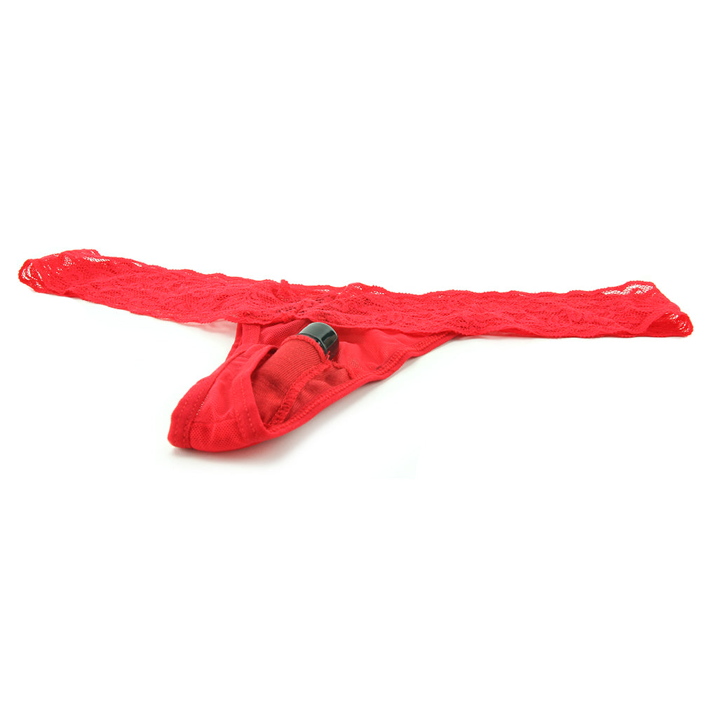 Hustler Red Vibrating Thong: Discreet Pleasure with Hidden Vibe Pocket