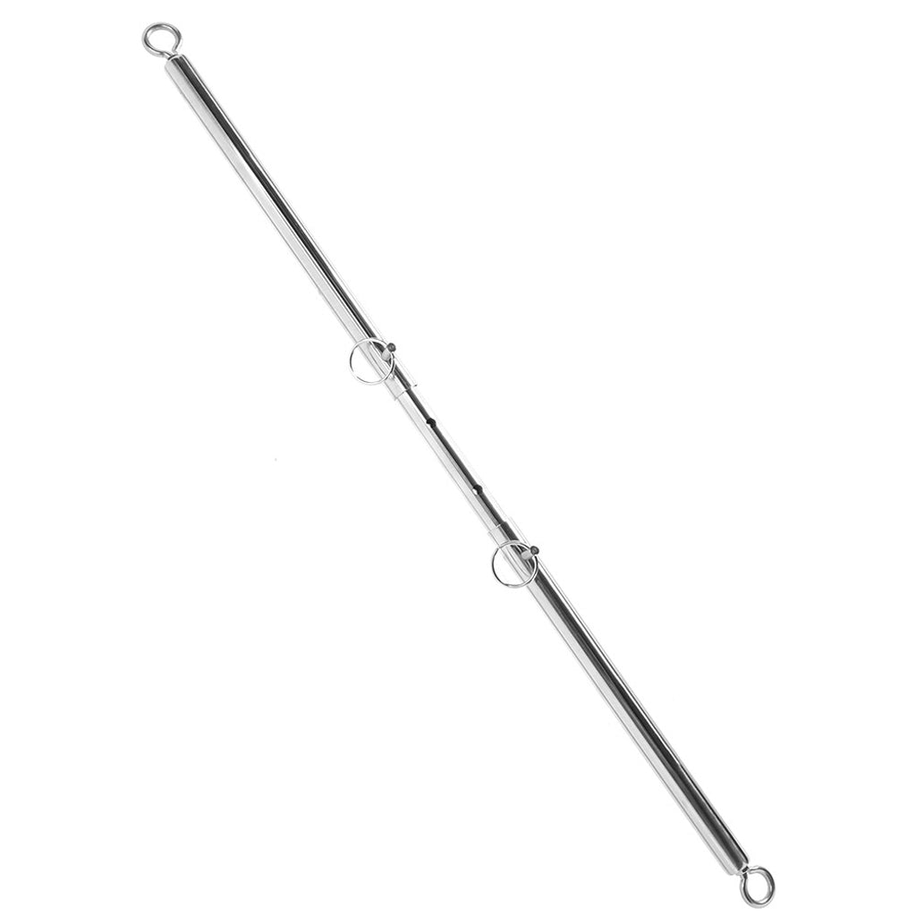 Lux Fetish Adjustable Stainless Steel Spreader Bar & Faux Leather Cuff Set
