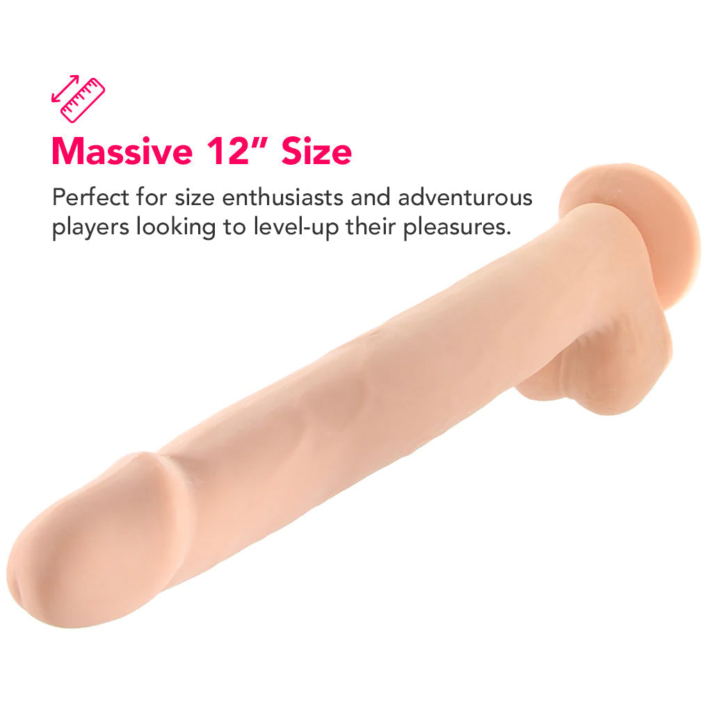 Size Queen 12 Inch Dildo in Ivory