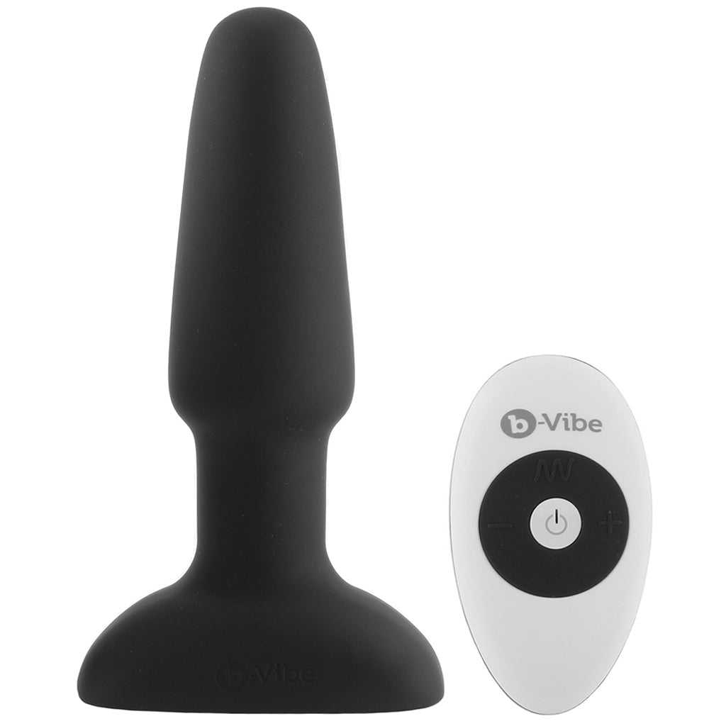 B-Vibe Remote Silicone Rimming 2 Plug in Black - Vibrators - HoneyHugs Canada