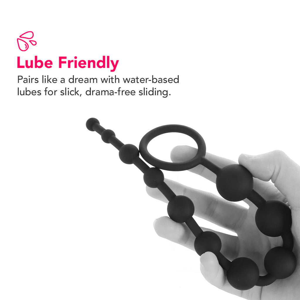 Anal Adventures Platinum Silicone Anal Beads