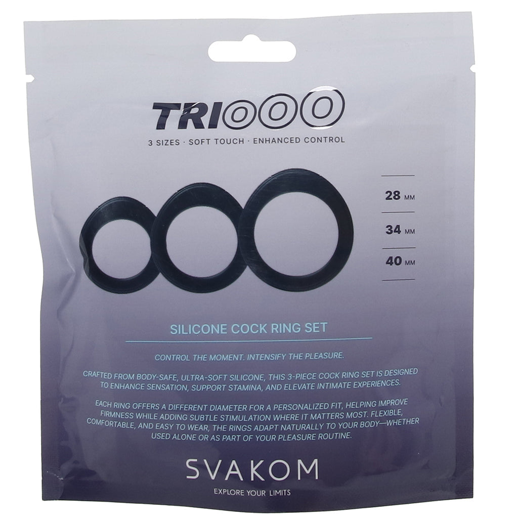 TriOOO Silicone Cock Ring Set