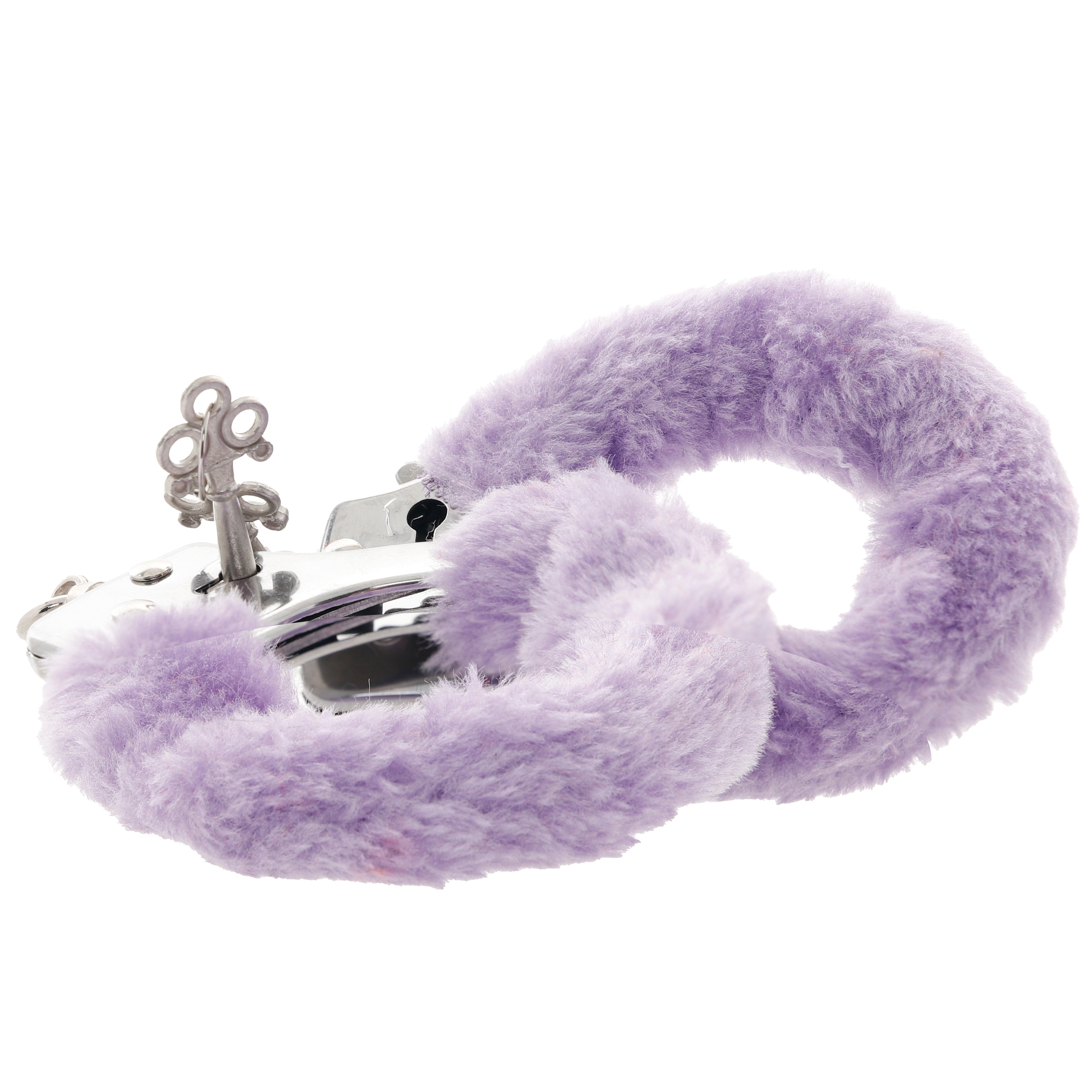 Furry Hand Cuffs in Lavender