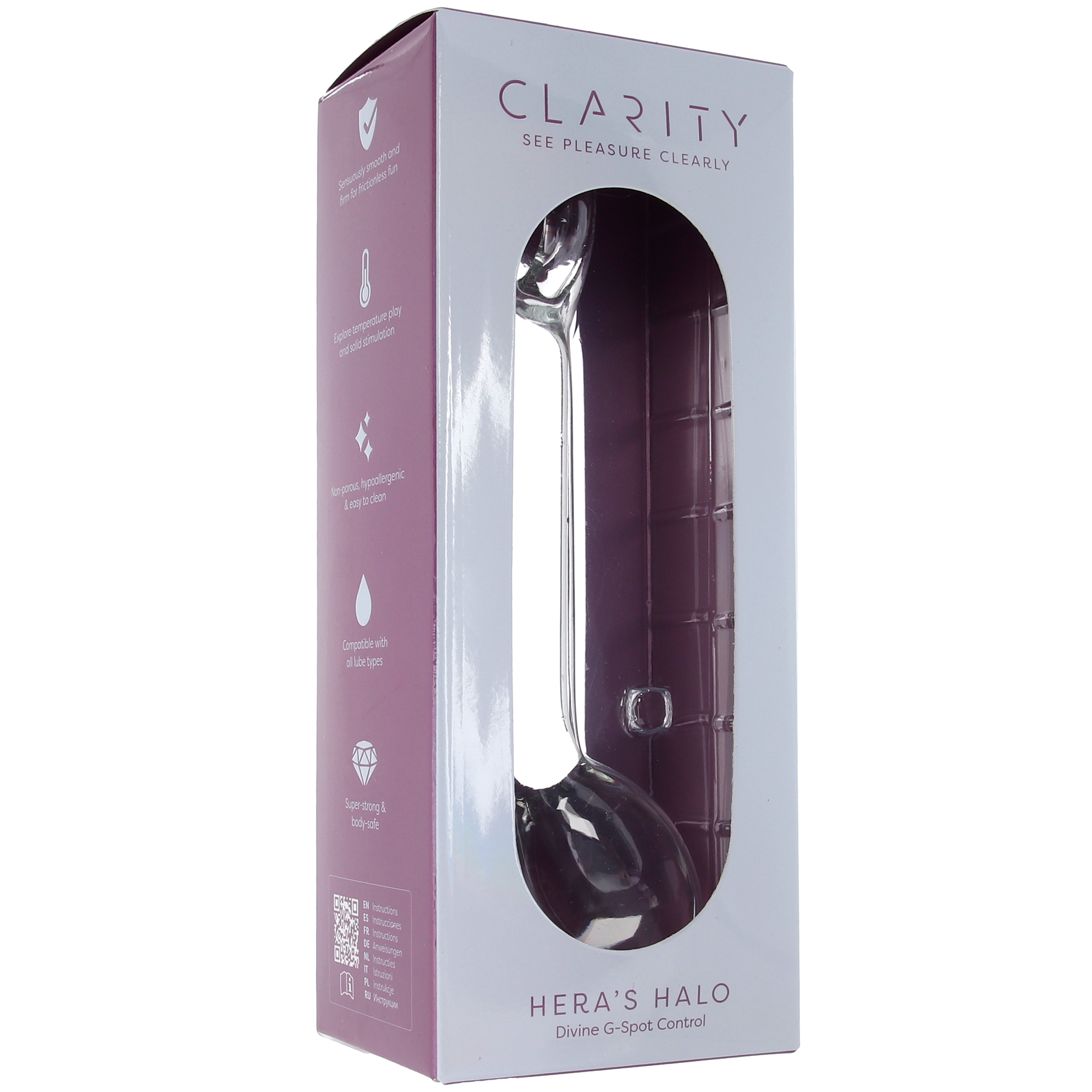 Clarity Hera's Halo Glass G-Spot Dildo