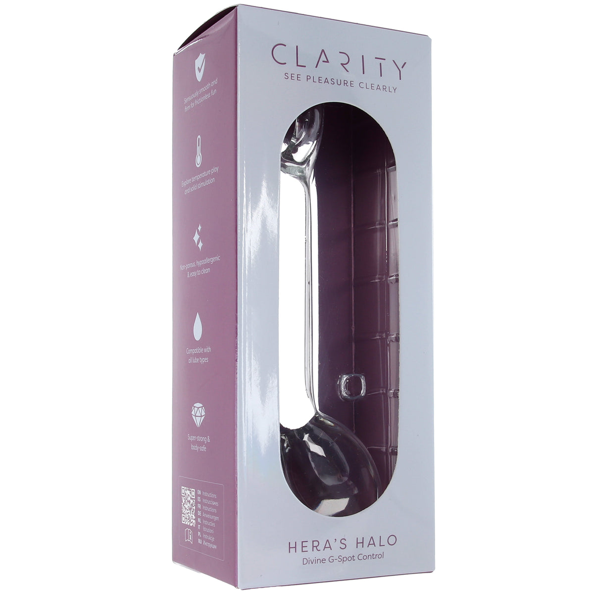Clarity Hera's Halo Glass G-Spot Dildo