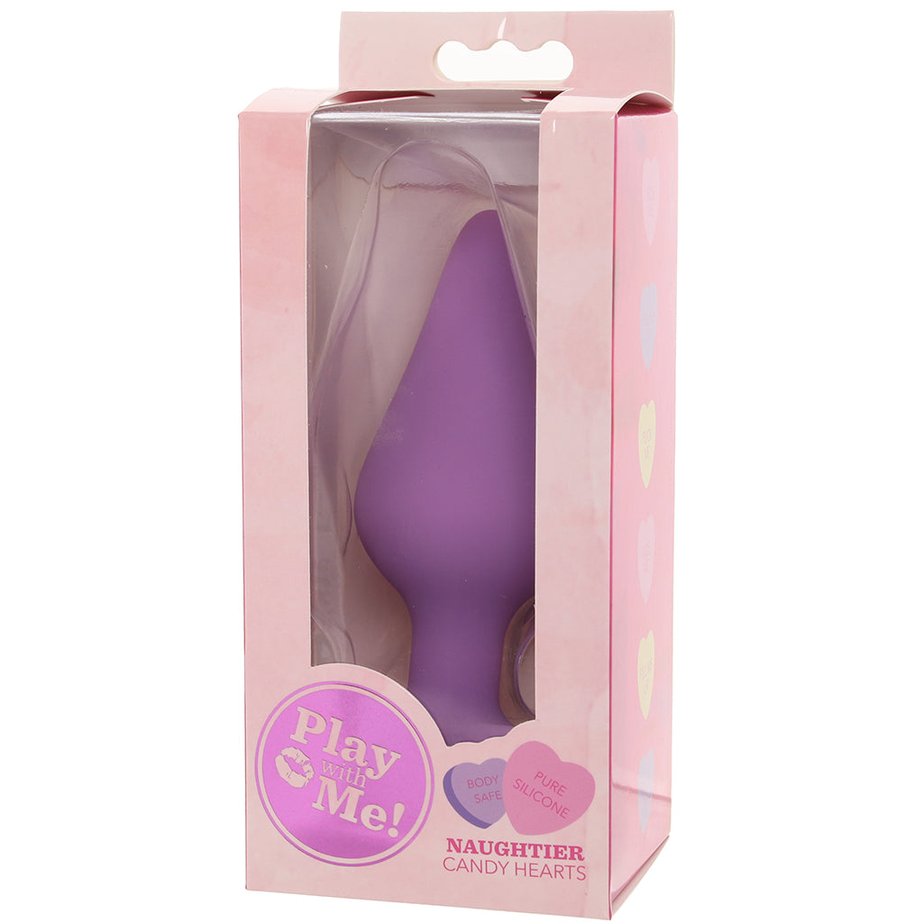 Blush Candy Hearts 'F**k Me' Medium Butt Plug in Purple – Sweet Anal Sensation