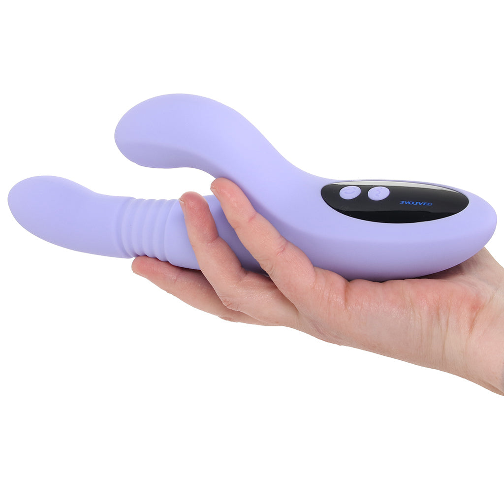 Evolved Novelties Pep Talk Thrusting Rabbit Vibe - Vibrators - HoneyHugs Canada (View 4)