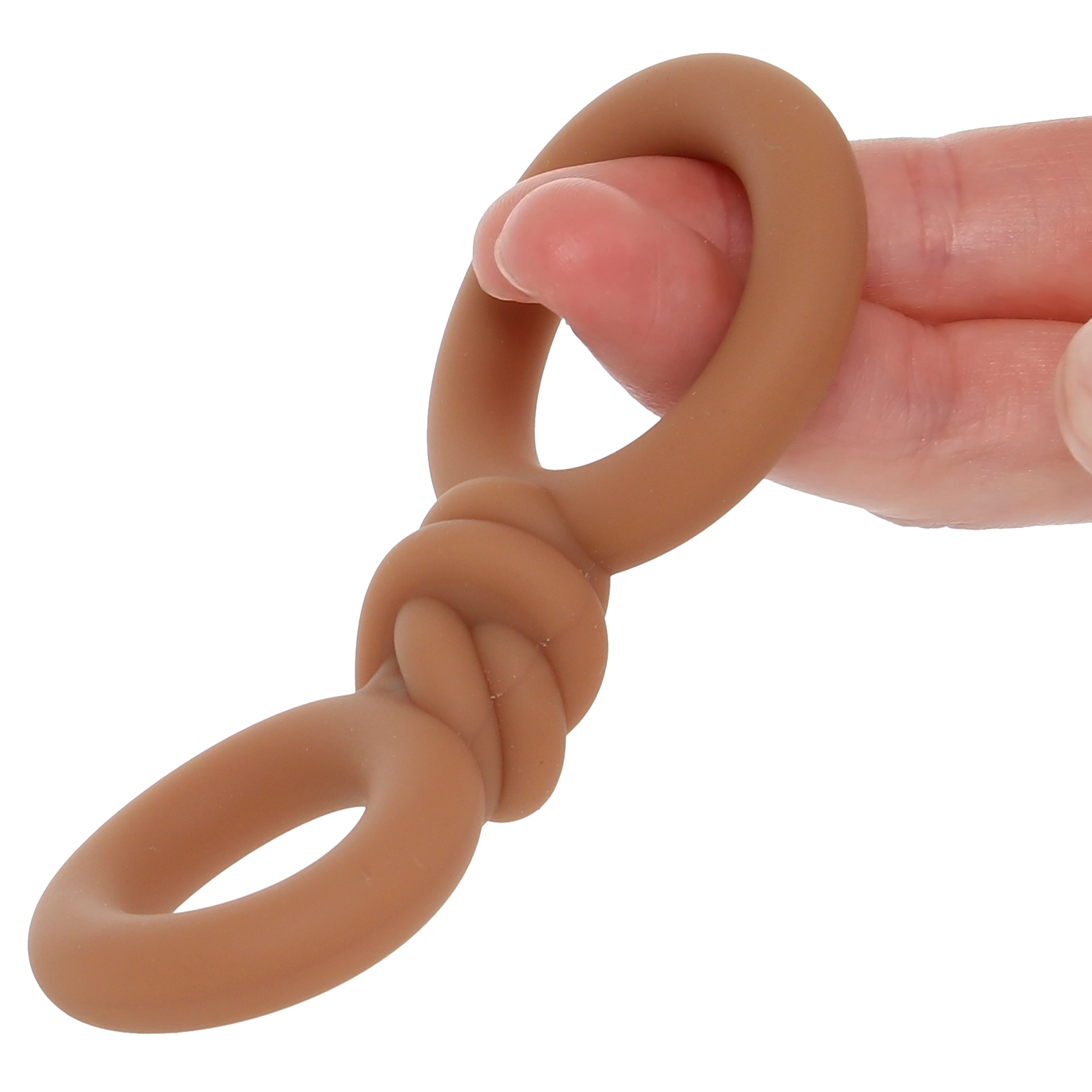 Cooper Liquid Silicone Dual Super Stretch C-Ring in Tan