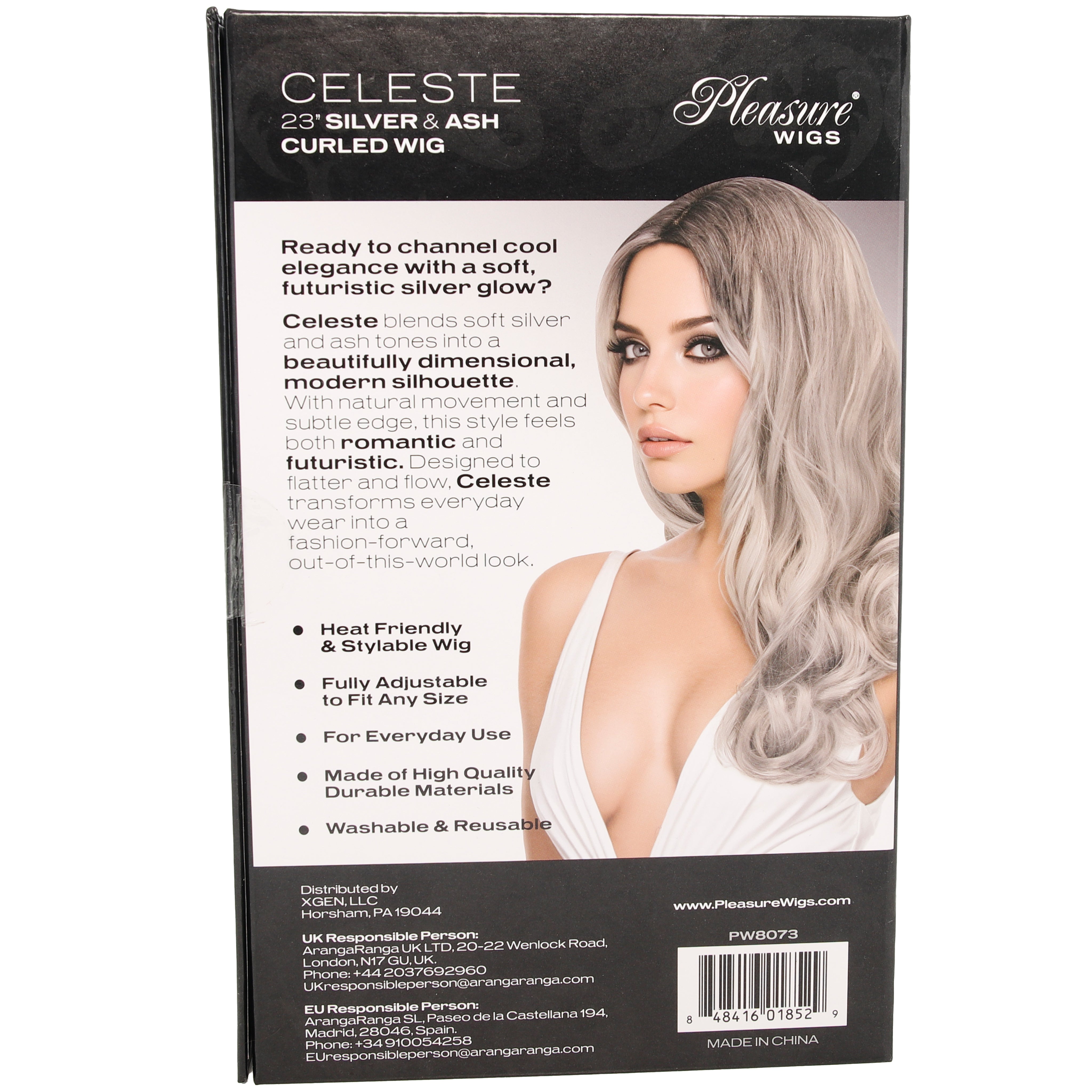 Celeste Curly Wig in Silver & Ash