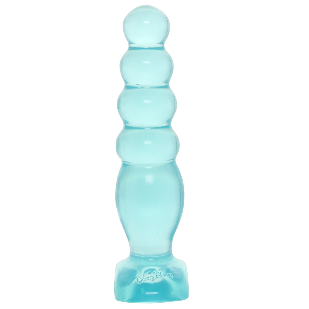 Crystal Jellies Beaded Anal Delight Dildo in Teal