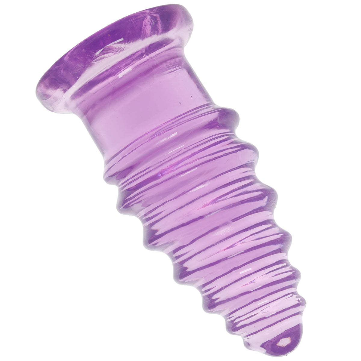 Crystal Jellies 6 Inch Anal Twist Butt Plug in Purple