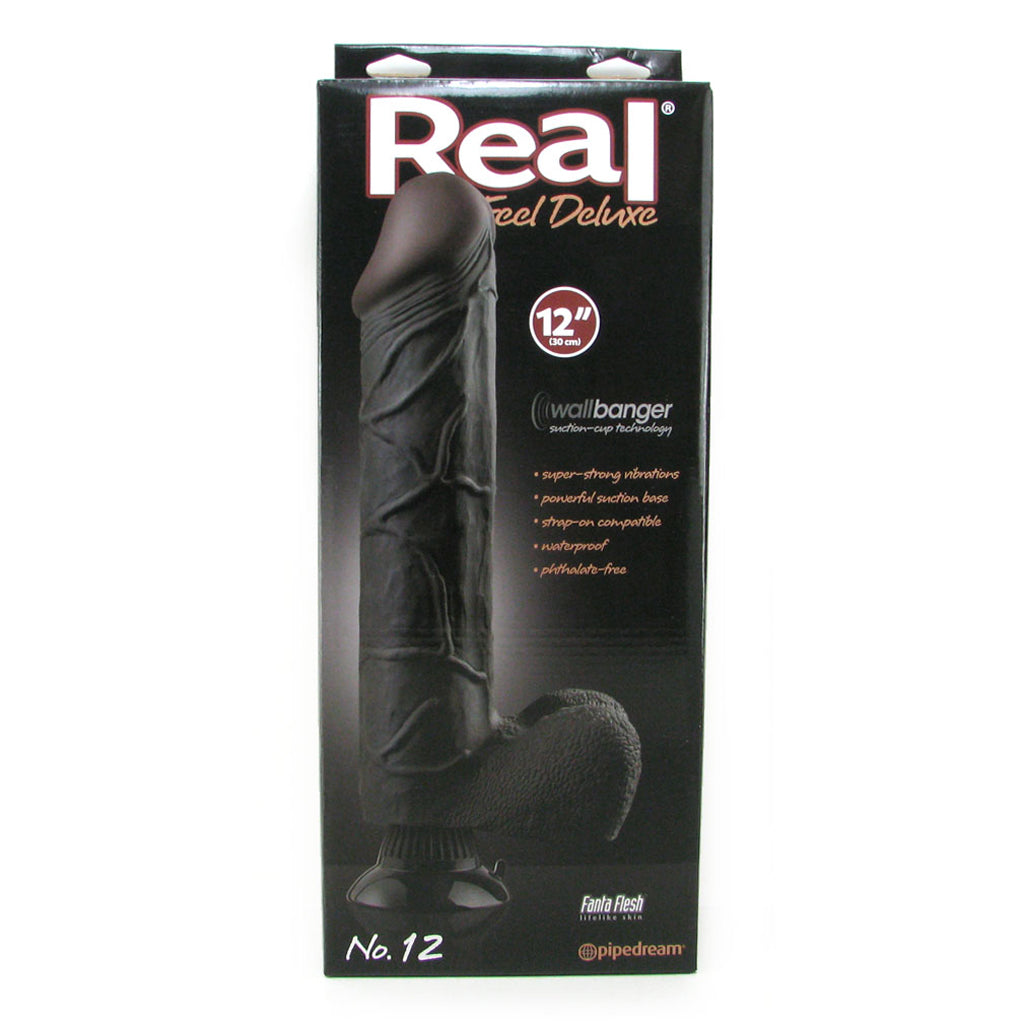 Real Feel Real Feel Deluxe 12 Inch Vibrating Wall Banger Dildo in Bla - Vibrators - HoneyHugs Canada (View 6)