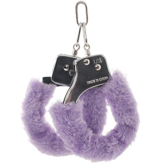 Furry Hand Cuffs in Lavender