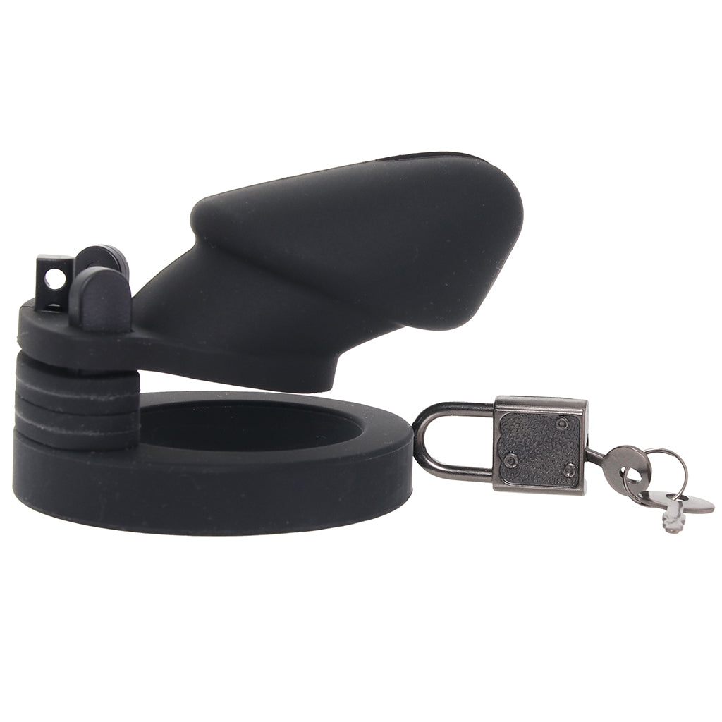 Blue Line Silicone Chastity Cage – Master Your Desires with Unrivaled Black Silicone
