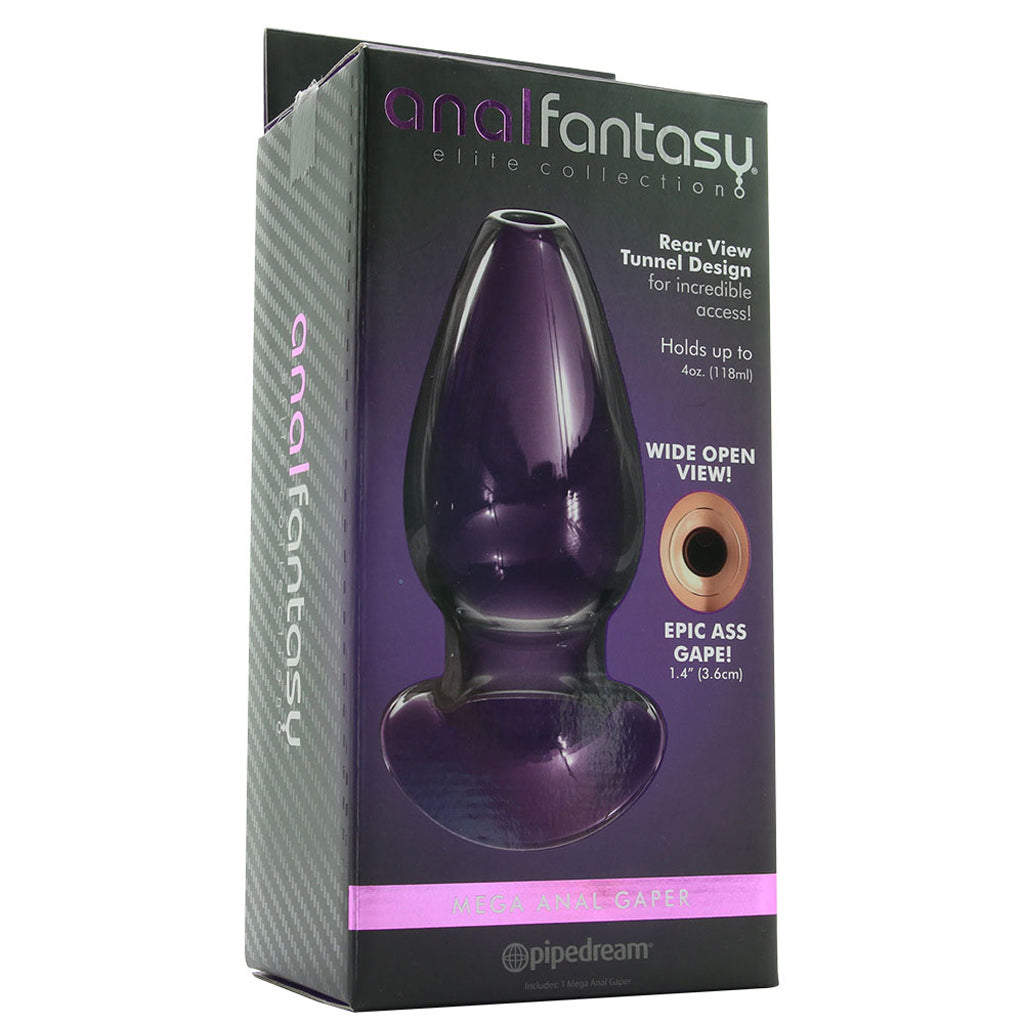 Anal Fantasy Mega Anal Gaper: Luxury Hollow Pyrex Glass Butt Plug