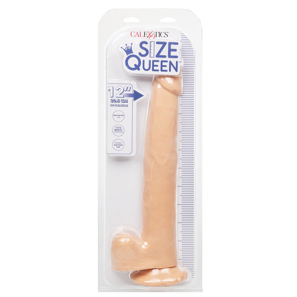 Size Queen 12 Inch Dildo in Ivory