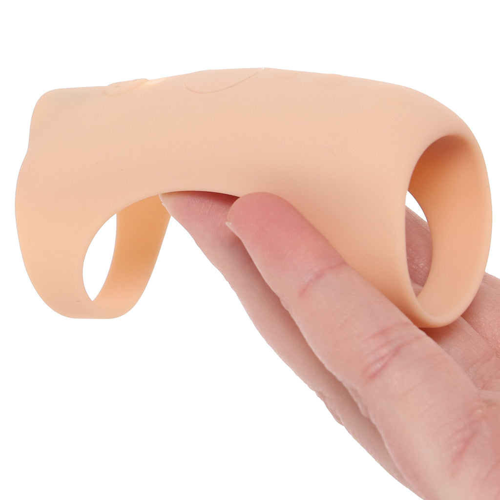 Jock Vibrating Silicone Penis Sleeve in Light