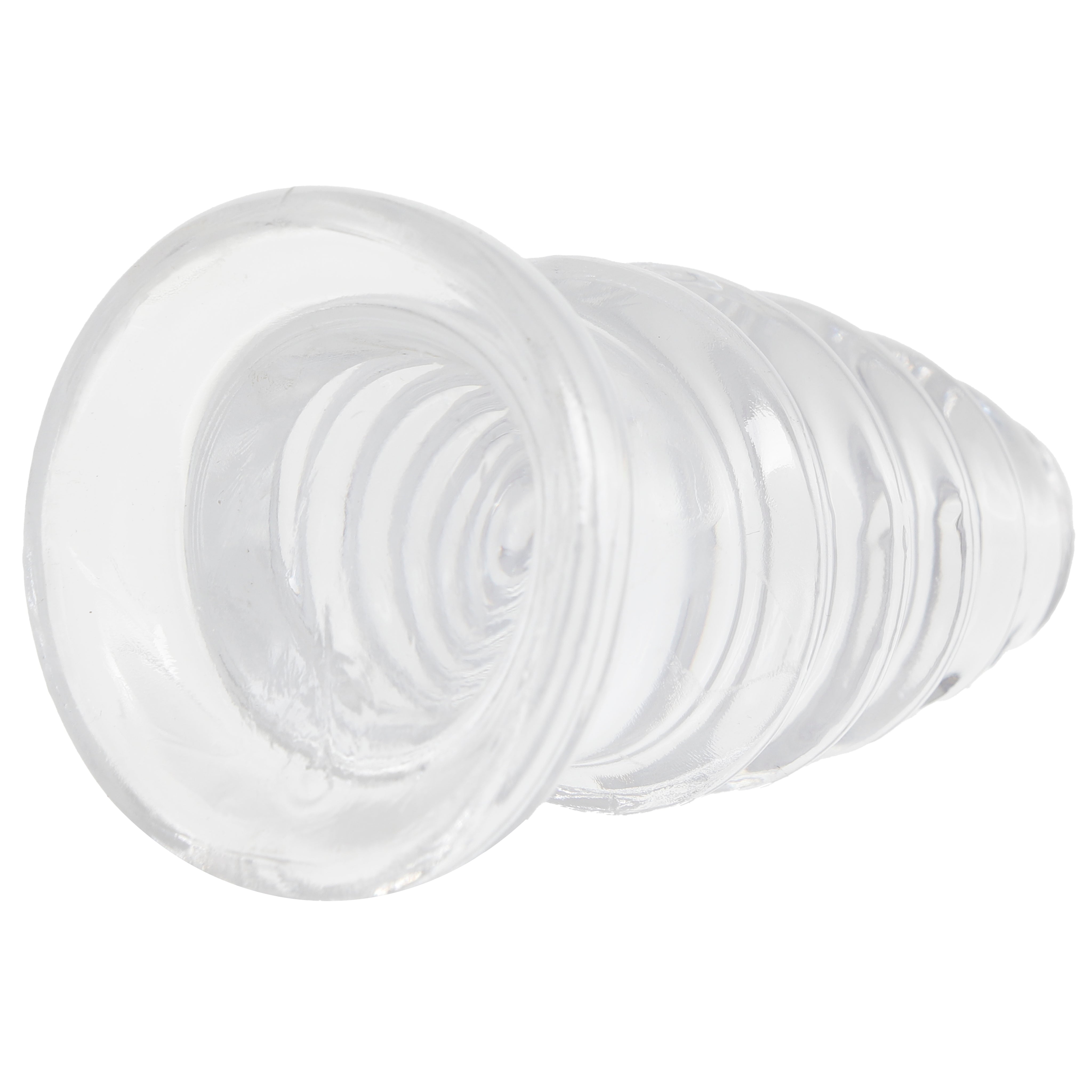 Crystal Jellies 5 Inch Anal Twist Butt Plug in Clear