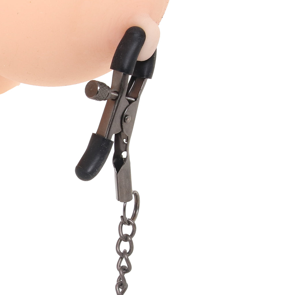 Sei Mio Nip & Tug: Luxurious Chained Nipple Clamps with Adjustable Pressure