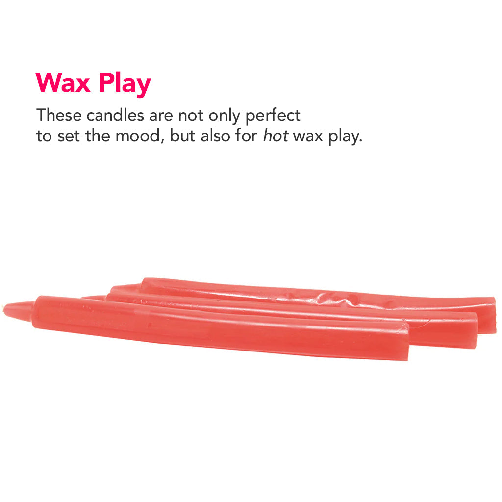 Master Series Fire Sticks: Seductive Red Drip Candles - Set of 3 for Intimate Encounters