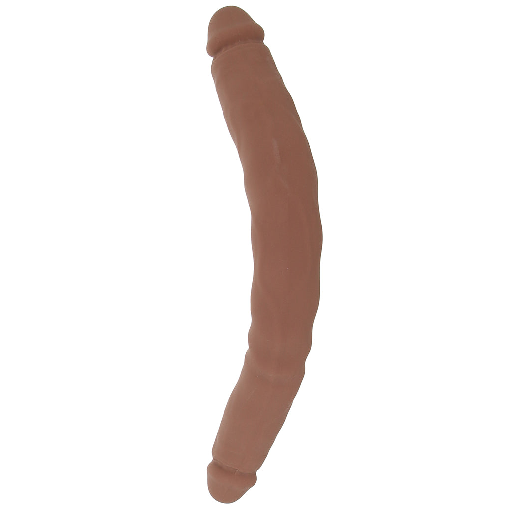 Silicone Studs Bend & Hold 12 Inch Dildo in Brown