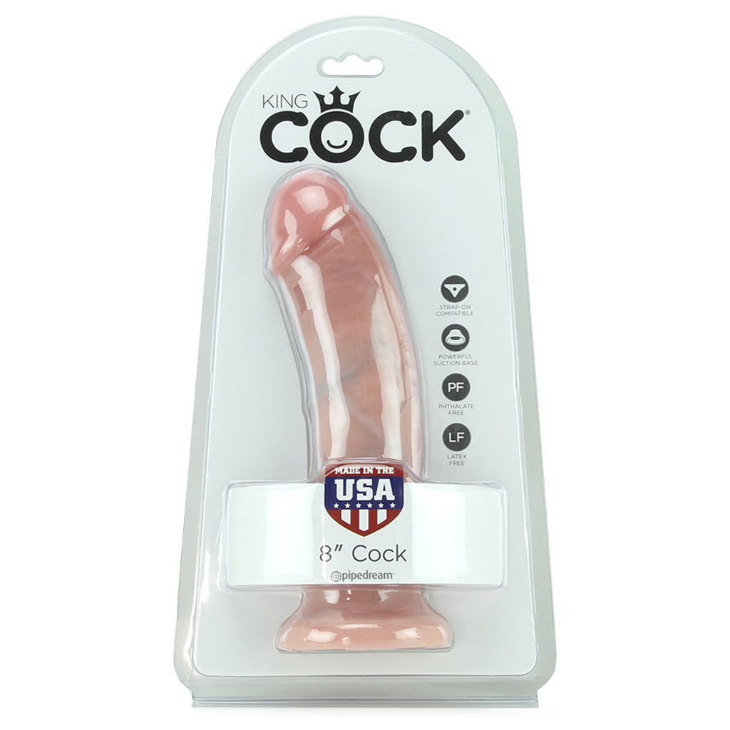 King Cock 8 Inch Dildo in Light