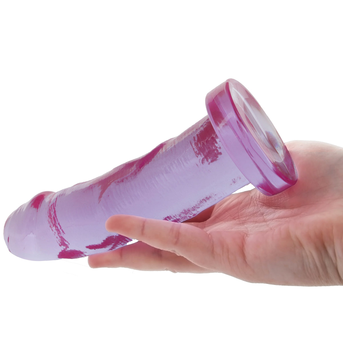 Crystal Jellies 7 Inch Realistic Dildo in Purple