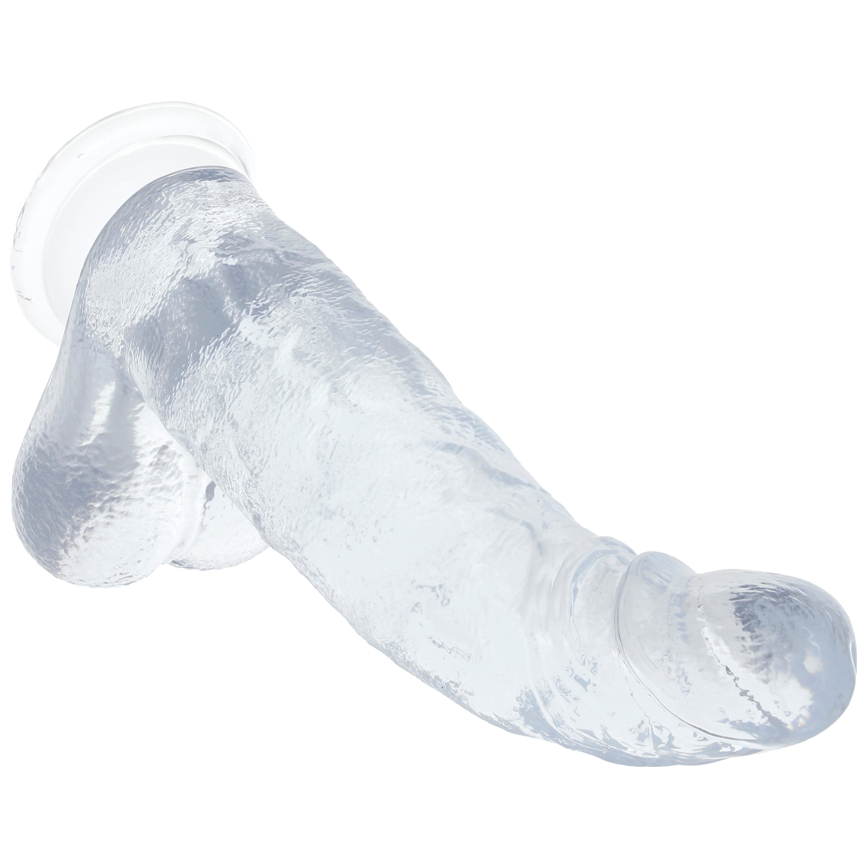 Crystal Jellies 8-Inch Curved Ballsy Dildo | Realistic TPE for Targeted G-Spot & Prostate Pleasure