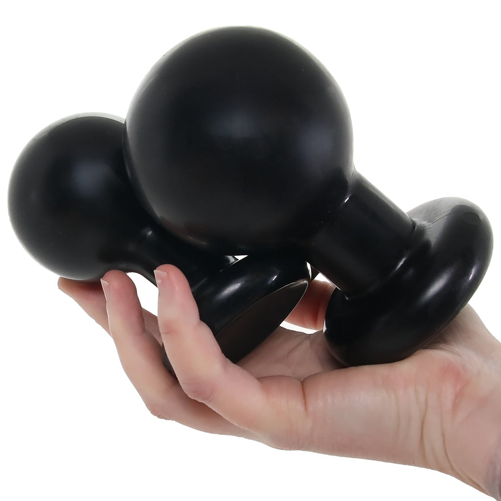 The Classic Round 3 Piece Butt Plug Set in Black