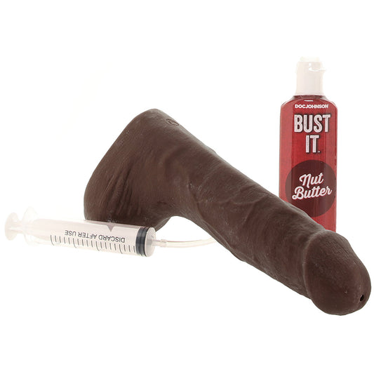 The Realistic 9.5 Inch Squirting Cock in Chocolate
