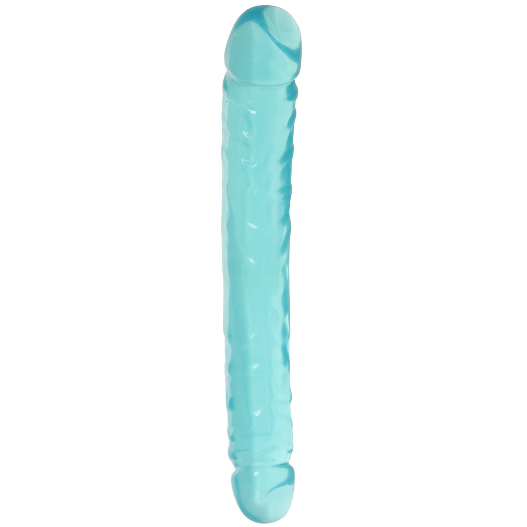 Crystal Jellies 12 Inch Double Dildo in Teal