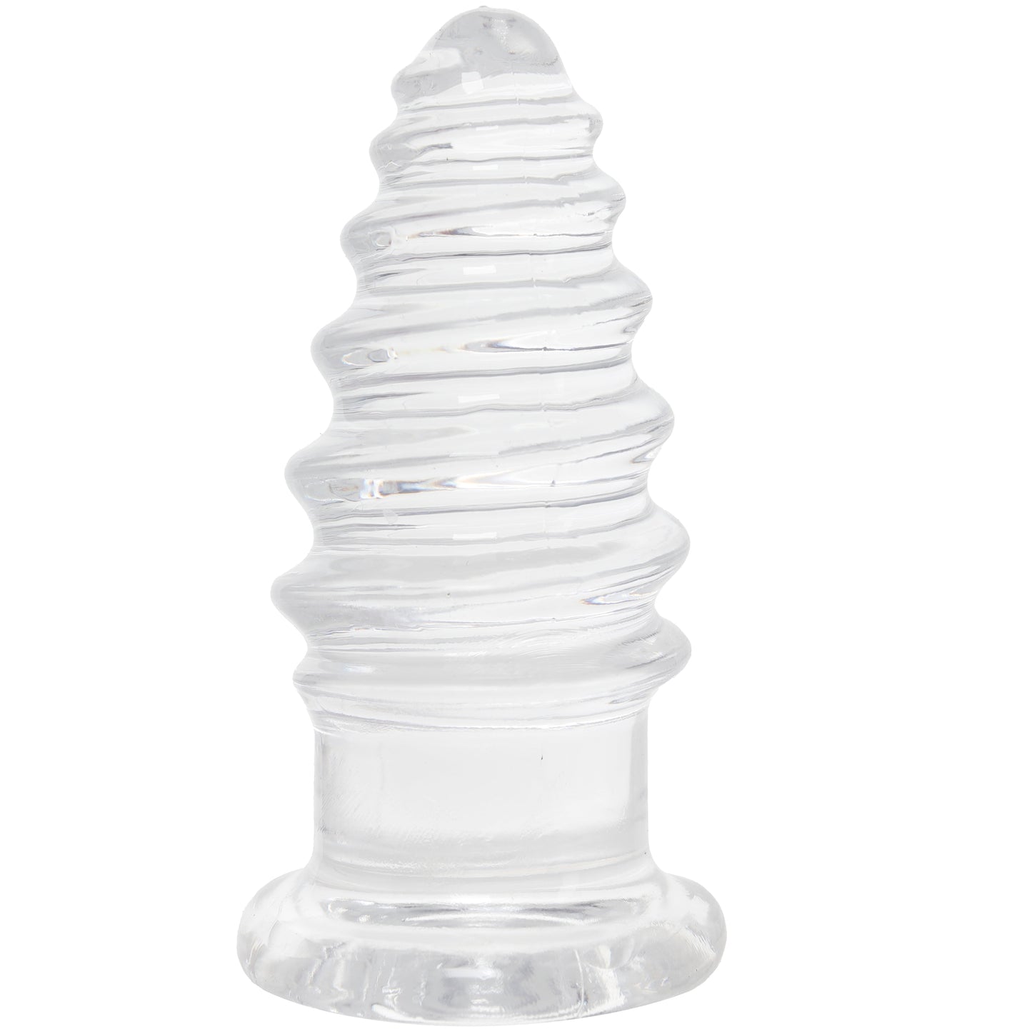 Crystal Jellies 5 Inch Anal Twist Butt Plug in Clear
