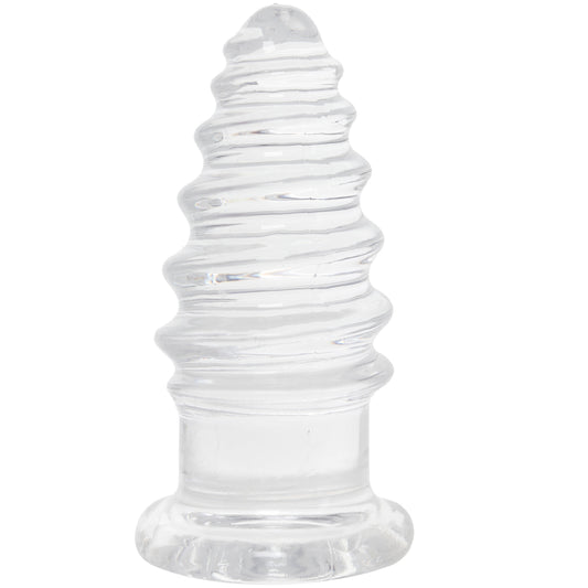 Crystal Jellies 5 Inch Anal Twist Butt Plug in Clear