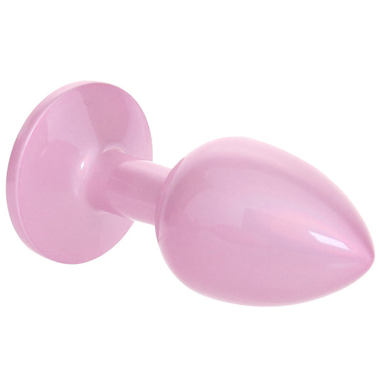 Rear Assets Pink Metal Butt Plug in Small