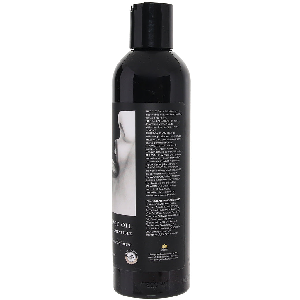 Edible Massage Oil 8oz/236ml in Strawberry