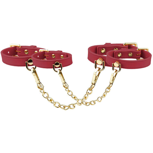 Temptasia Ardor Silicone Wrist & Ankle Restraint Set in Red
