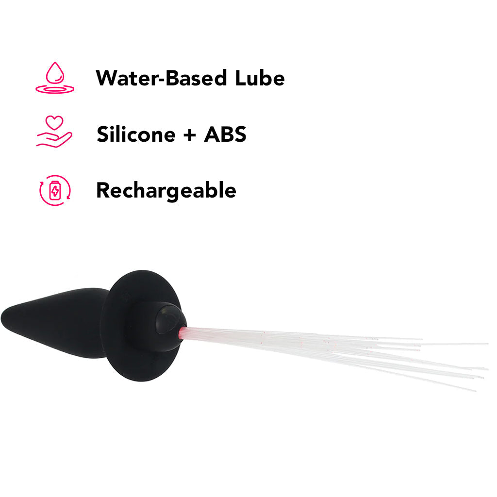 Southern Lights Vibrating Butt Plug in Black