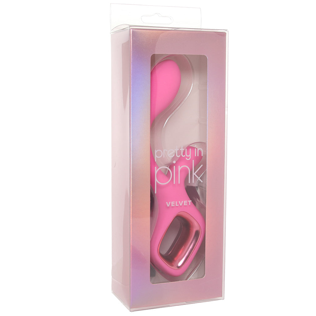 ns novelties Pretty in Pink Velvet G-Spot Rabbit Vibe - Vibrators - HoneyHugs Canada (View 9)