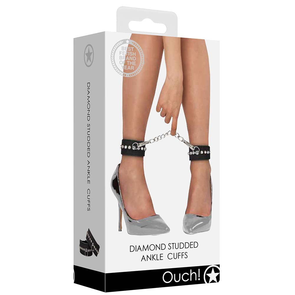 Ouch! Diamond Studded Ankle Cuffs