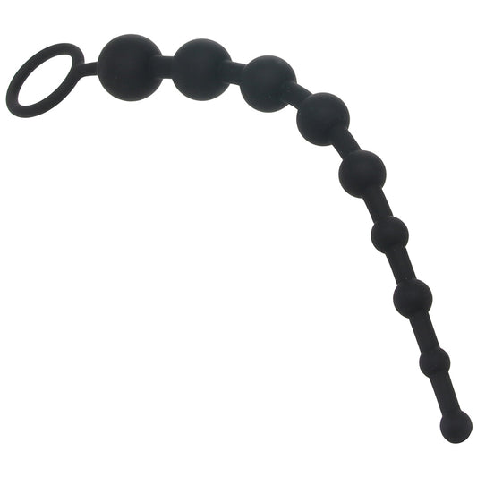 Electric Eel Seamless Silicone Anal Beads - All About Anal Black Edition for Gradual Pleasure